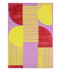 Dywan wełniany STOOL yellow pink Finarte 170 x 240 cm - ż&oacute;łto-r&oacute;żowy