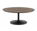 Stolik kawowy Soft Coffee Table - Ø95 cm H42 cm, lita dębina olejowana na ciemno/ czarny