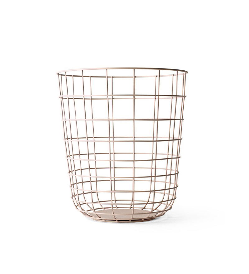 Kosz druciany na papier Audo Copenhagen (dawniej Menu) Wire Bin nude, blador&oacute;żowy