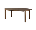 Stół okrągły rozkładany Comfort Circle Ripples oak UMAGE - ciemny dąb, wymiary 132 cm - 202 cm
