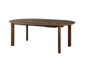 Stół okrągły rozkładany Comfort Circle Ripples oak UMAGE - ciemny dąb, wymiary 132 cm - 202 cm