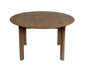 Stół okrągły rozkładany Comfort Circle Ripples oak UMAGE - ciemny dąb, wymiary 132 cm - 202 cm
