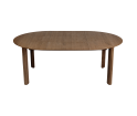 Stół okrągły rozkładany Comfort Circle Ripples oak UMAGE - ciemny dąb, wymiary 132 cm - 202 cm