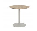 Stolik kawowy Soft Café Table - Ø75 cm H73 cm, lita dębina/ szary