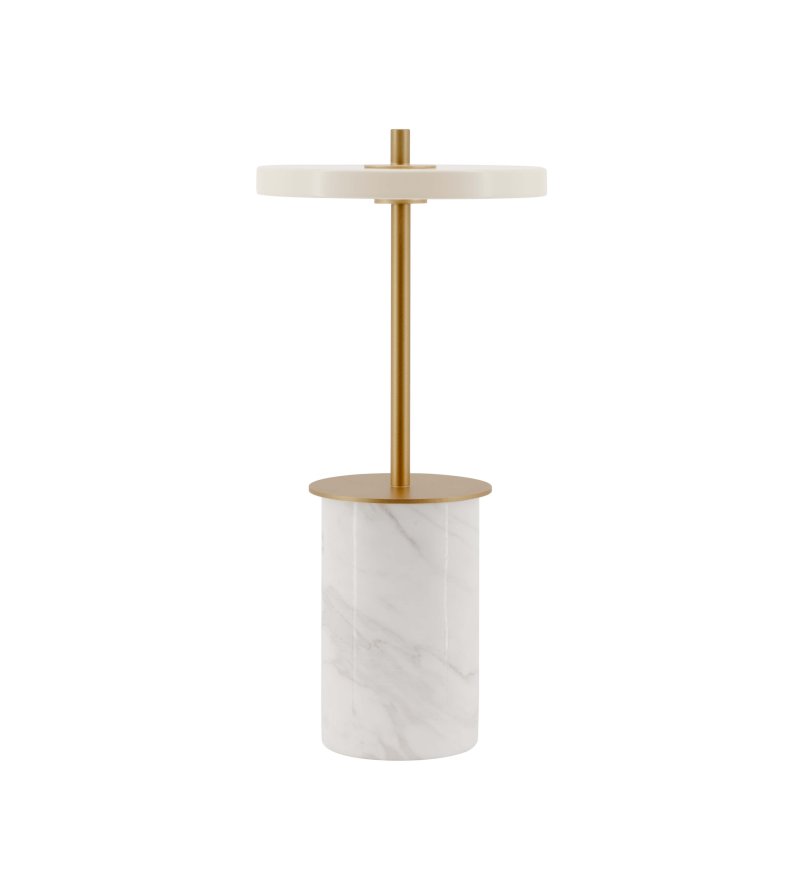 Lampa bezprzewodowa Asteria Move Mini white marble UMAGE - biały marmur