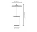 Lampa bezprzewodowa Asteria Move Mini white marble UMAGE - biały marmur