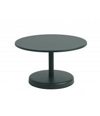 Stolik kawowy LINEAR STEEL COFFEE TABLE MUUTO - Ø 42 cm, wys. 47 cm, antracytowy czarny/metal, na zewnątrz