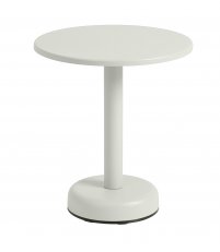 Stolik kawowy LINEAR STEEL COFFEE TABLE MUUTO - Ø 42 cm, wys. 47 cm, szary/metal, na zewnątrz