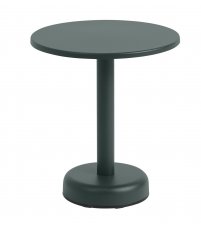 Stolik kawowy LINEAR STEEL COFFEE TABLE MUUTO - Ø 42 cm, wys. 47 cm, ciemnozielony/metal, na zewnątrz