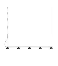 Lampa wisząca Blush rail 5 Northern - czarny mat, 5 źródeł światła