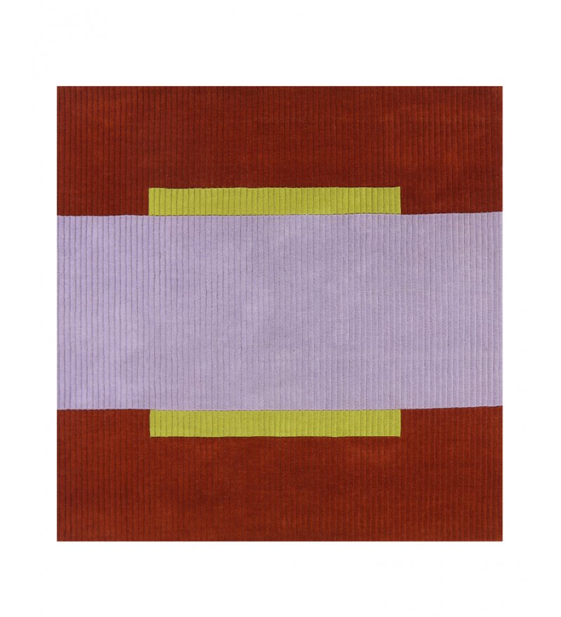 Dywan wełniany UMBRA lilac-rust Finarte 170 x 170 cm - liliowo-rdzawy