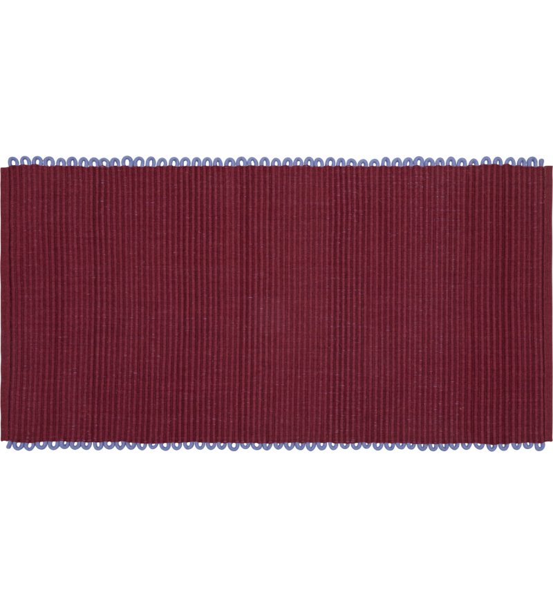 Dywanik wełniany KUMPU burgundy Finarte 60 x 90 cm - bordowy