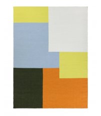 Dywan wełniany KORTTELI white-yellow Finarte 140 x 200 cm - biało-ż&oacute;łty