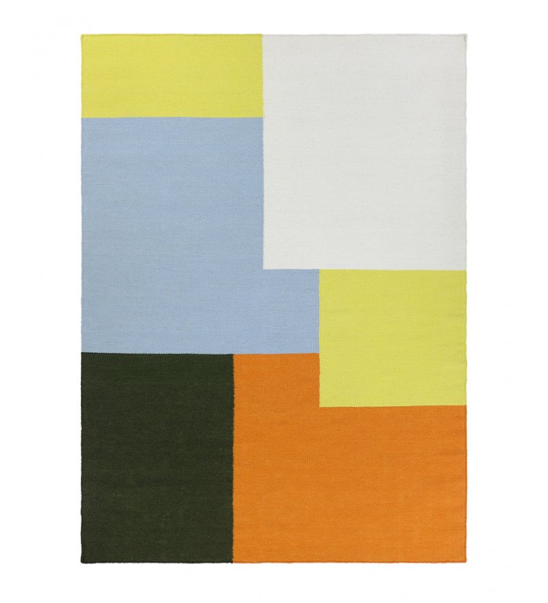Dywan wełniany KORTTELI white-yellow Finarte 170 x 240 cm - biało-ż&oacute;łty
