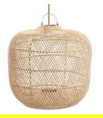 Abażur wiszący Batu Bolong Bazar Bizar - naturalny, rozmiar M