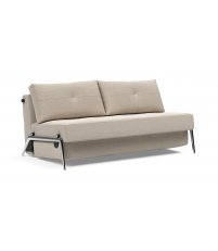 Sofa rozkładana Cubed 160 Alu Innovation Living - tkanina 612 Blida Sand Grey