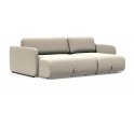 Sofa rozkładana Vogan z szezlongiem Innovation Living - tkanina 539 Bouclé Beige