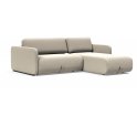 Sofa rozkładana Vogan z szezlongiem Innovation Living - tkanina 539 Bouclé Beige