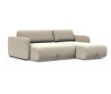Sofa rozkładana Vogan z szezlongiem Innovation Living - tkanina 539 Bouclé Beige