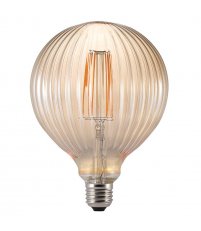 Żarówka dekoracyjna E27 G125 Avra Amber 2W LED kl. G, 2200K średnica 125 mm Nordlux