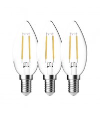 Żarówka E14 C35 3x4W LED kl. E, 2700K, średnica  35 mm Energetic - trójpak