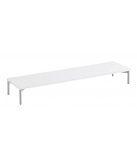 Podium regału modułowego STACKED TUBE BASE Muuto - 131 x 35 cm, białe/ szara podstawa