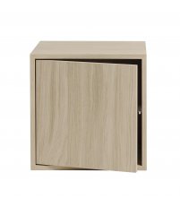 Regał modułowy STACKED Muuto - element z drzwiami, dębowy