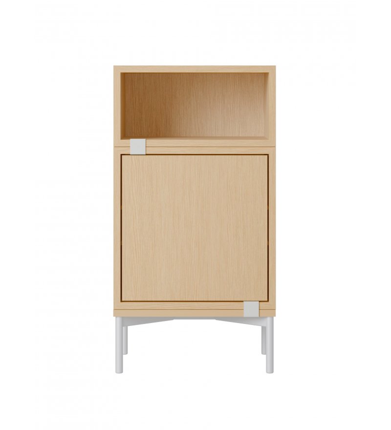 Regał modułowy STACKED Muuto - konfiguracja 2 bedside table, dębowa