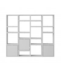 Regał modułowy STACKED Muuto - konfiguracja 4 bookcase, szara