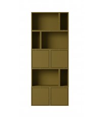 Regał modułowy STACKED Muuto - konfiguracja 8 bookcase, zielonobrązowa