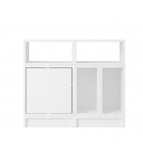 Regał modułowy STACKED Muuto - konfiguracja 5 office storage, biała