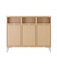 Regał modułowy STACKED Muuto - konfiguracja 3 sideboard, dębowa