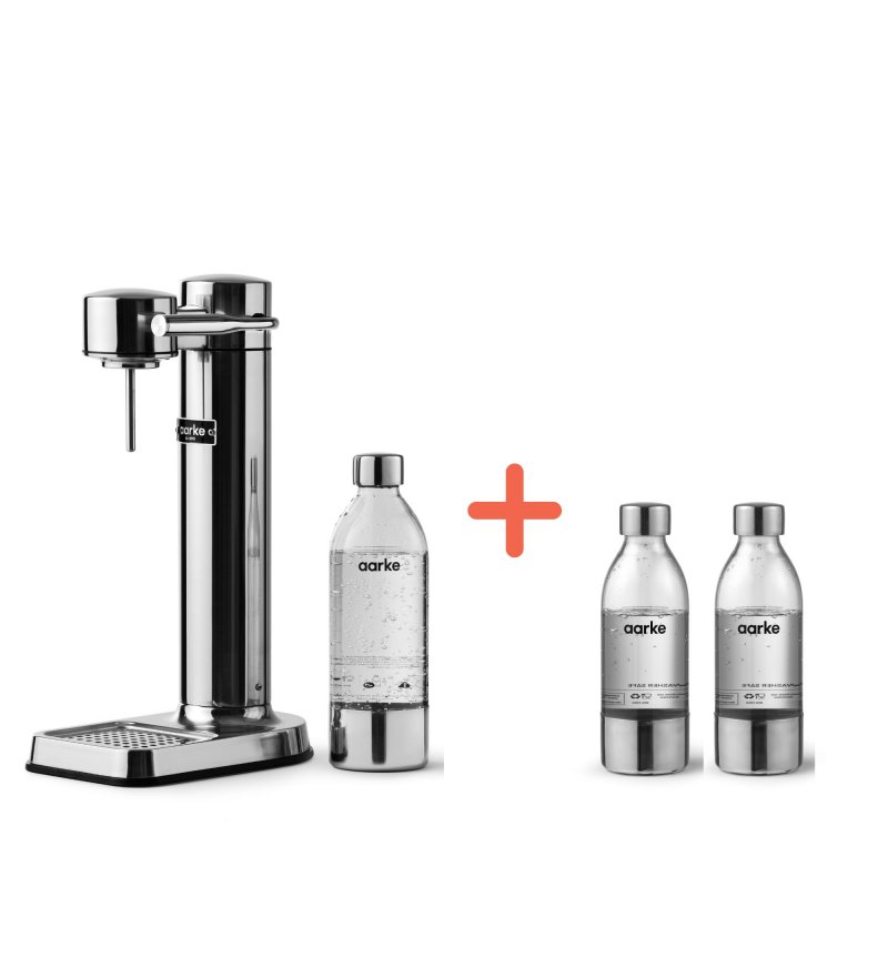 Zestaw: Saturator Carbonator 3 Aarke (wybrany kolor) + 2 dodatkowe butelki PET 650 ml