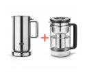Zestaw: Czajnik elektryczny Kettle Aarke - 1,2L, stalowy + Dzbanek filtrujący Purifier Aarke - 1,18L, stalowy