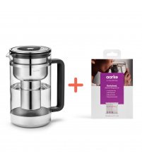 Zestaw: Dzbanek filtrujący Purifier Large Aarke - 1,66L, stalowy + Wkłady do dzbanka filtrującego Pure Filter Granules Aarke