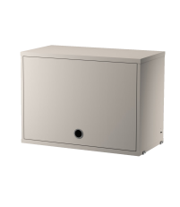 Szafka modułowa z drzwiami uchylnymi String Furniture- system String®, rozm. 58/42/30, beżowa