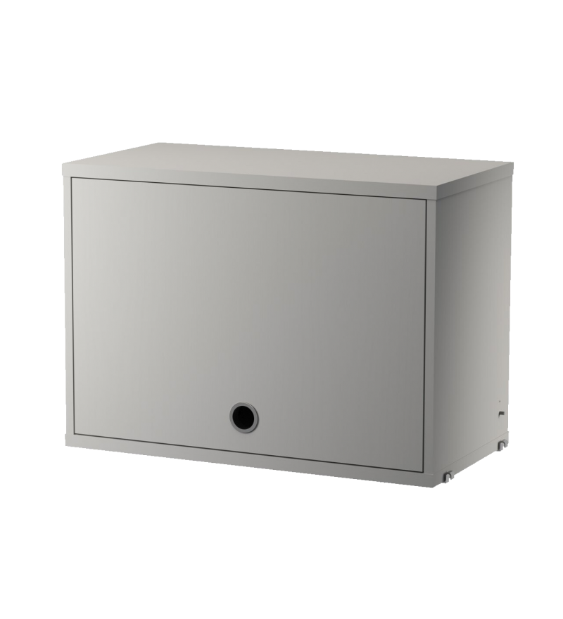 Szafka modułowa z drzwiami uchylnymi String Furniture- system String&reg;, rozm. 58/42/30, szara