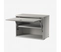 Szafka modułowa z drzwiami uchylnymi String Furniture- system String®, rozm. 58/42/30, szara
