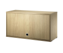 Szafka modułowa z drzwiami uchylnymi String Furniture- system String®, rozm. 78/42/30, dąb