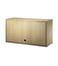 Szafka modułowa z drzwiami uchylnymi String Furniture- system String®, rozm. 78/42/30, dąb