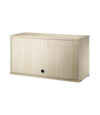 Szafka modułowa z drzwiami uchylnymi String Furniture- system String®, rozm. 78/42/30, jesion