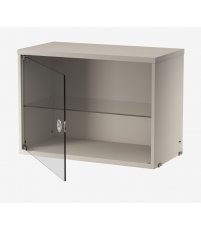 Szafka modułowa ze szklanymi drzwiami String Furniture- system String®, rozm. 58/42/30, beżowa