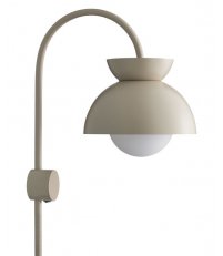 Kinkiet Butterfly Frandsen - Ø21 cm, brązowo-szara