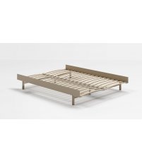 Łóżko Moebe - piaskowe, szer. 140 cm, ze stelażem