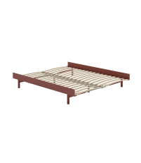 Łóżko Moebe - pudrowy róż, szer. 160 cm, ze stelażem