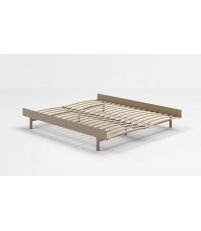 Łóżko Moebe - piaskowe, szer. 160 cm, ze stelażem