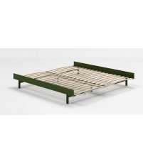 Łóżko Moebe - zieleń sosnowa, szer. 180 cm, ze stelażem