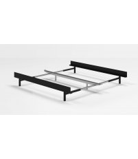 Ł&oacute;żko regulowane Moebe - czarne, szer. 90- 180 cm