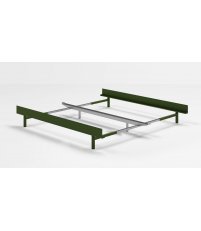 Ł&oacute;żko regulowane Moebe - zieleń sosnowa, szer. 90- 180 cm