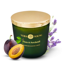 Zapachowa świeca sojowa Plum & Patchouli Grand VERA YOUNG - 400g